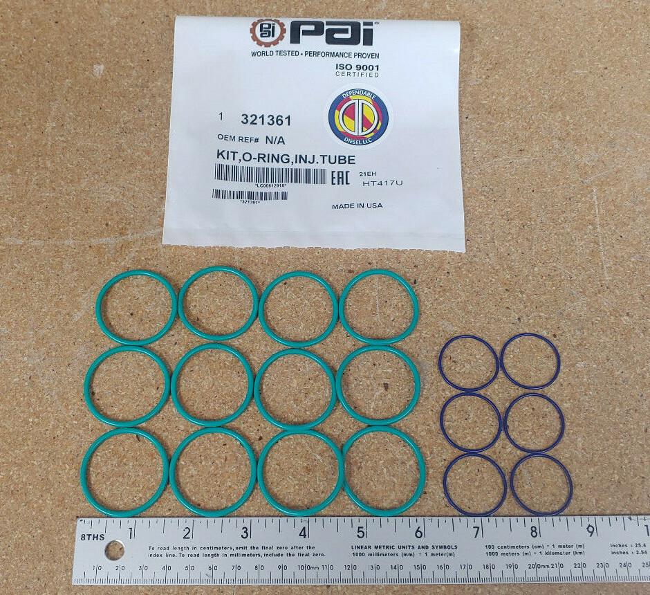 Injector Sleeve O-Ring Kit for CAT C15 Acert. PAI# 321361 Ref.# 1662904, 9X7430