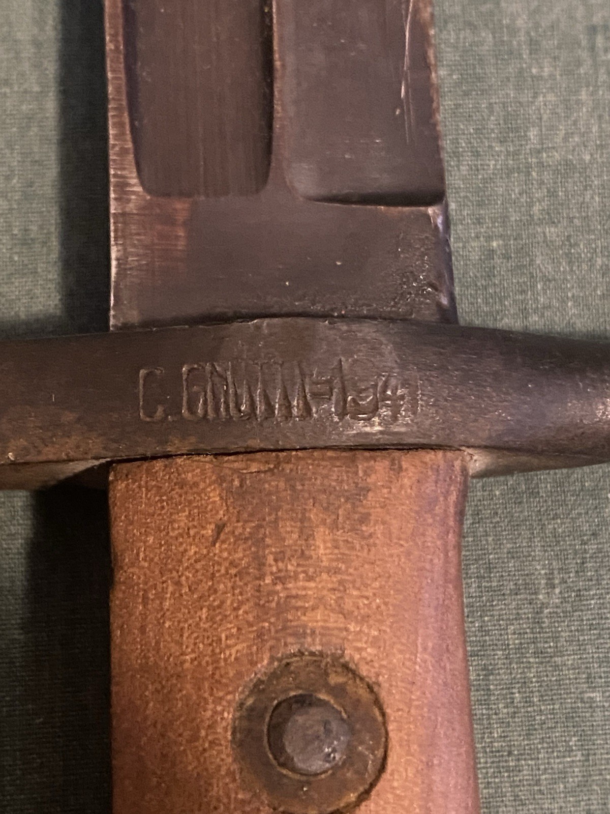 Vintage Original WW2 Italian Bayonet 1941