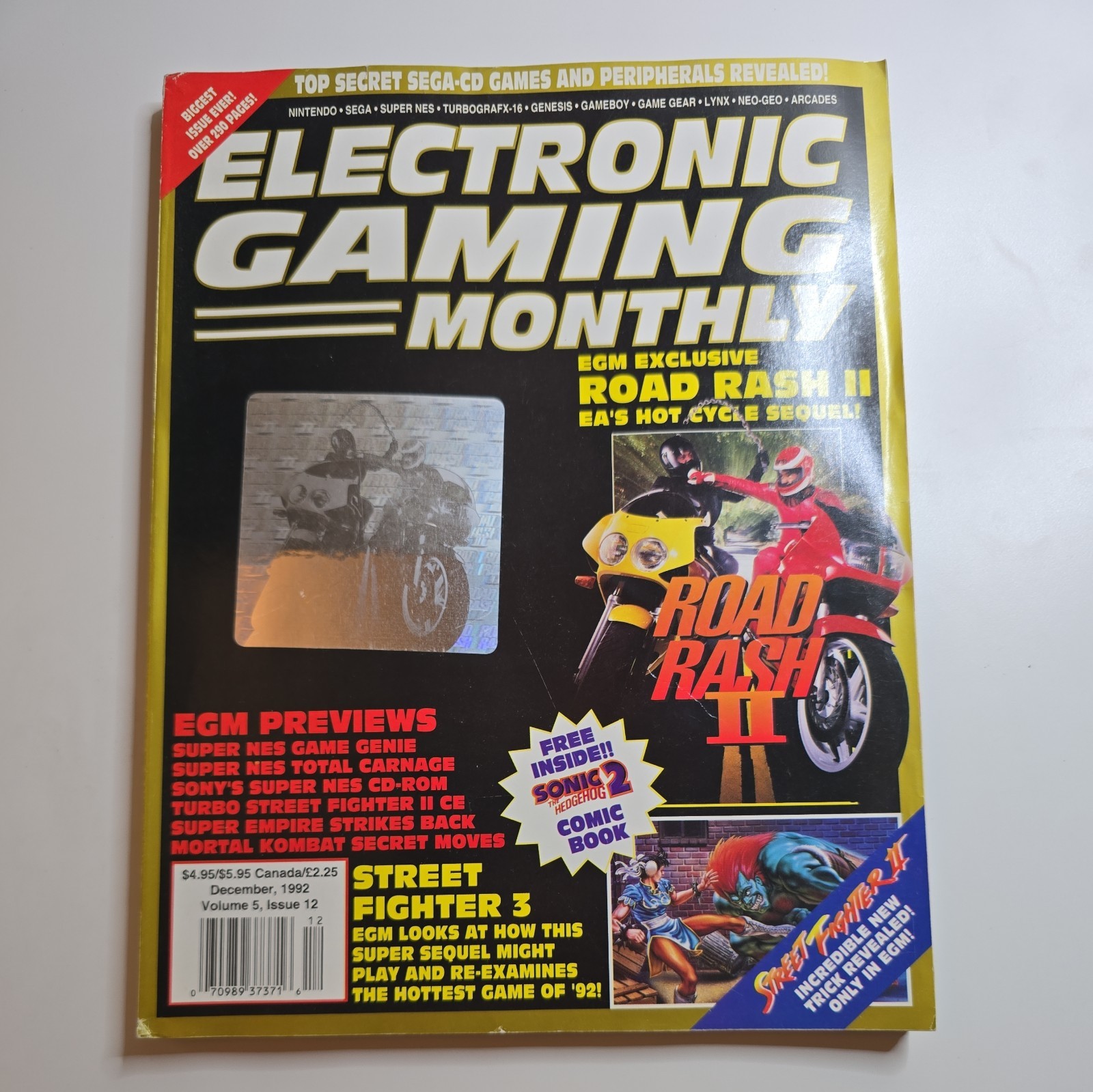Electronic Gaming Monthly EGM Dec 1992 Vol 5 #12 With Poster