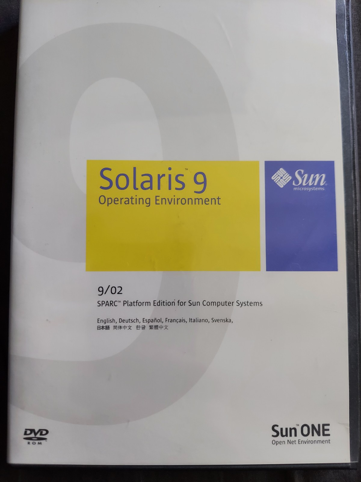 Sun Microsystems Solaris 9 Operating System Environment OS Install SPARC DVD CD