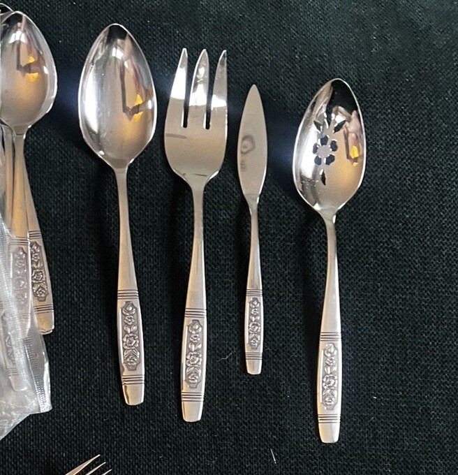 7 complete Sets Profile Stainless Oneida Louisville Rose Service + Serving Set
