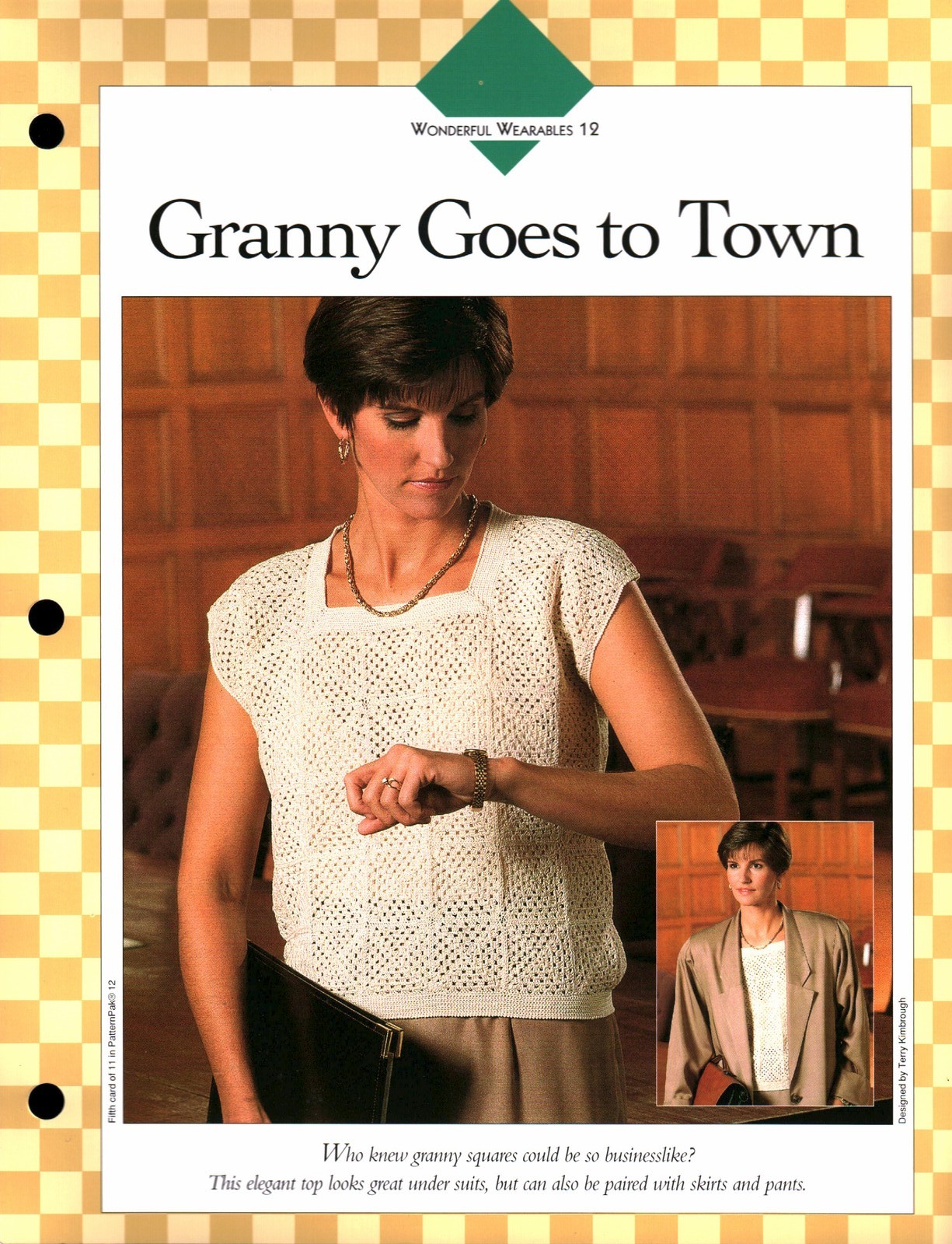 Granny Goes to Town Sweater - Wonderful Wear 12 | Vanna Crochet Faves 85120-E