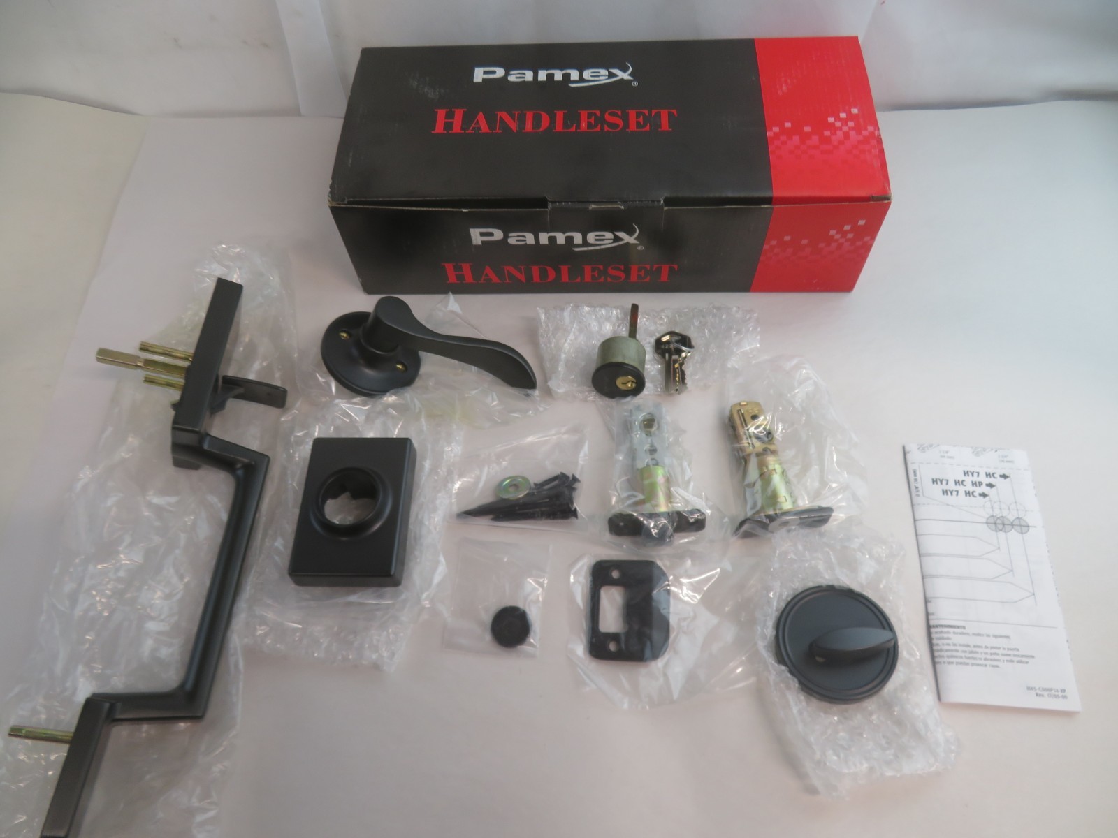 Pamex Handleset Troy Single Cylinder Model FHS031 Oil Rubbed Bronze