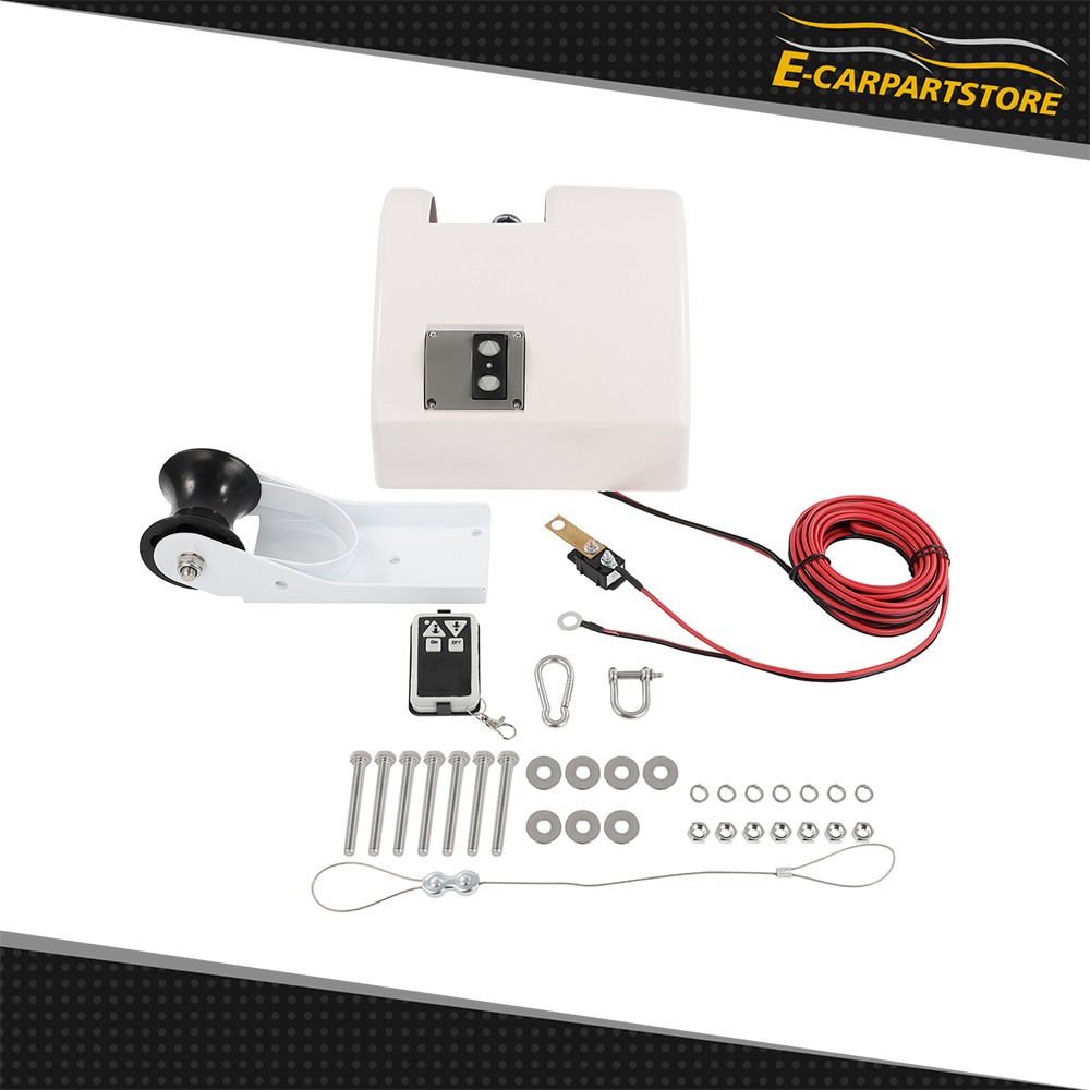 Boat Electric Anchor Winch w/Remote Wireless Control Marine Saltwater 25 LBS