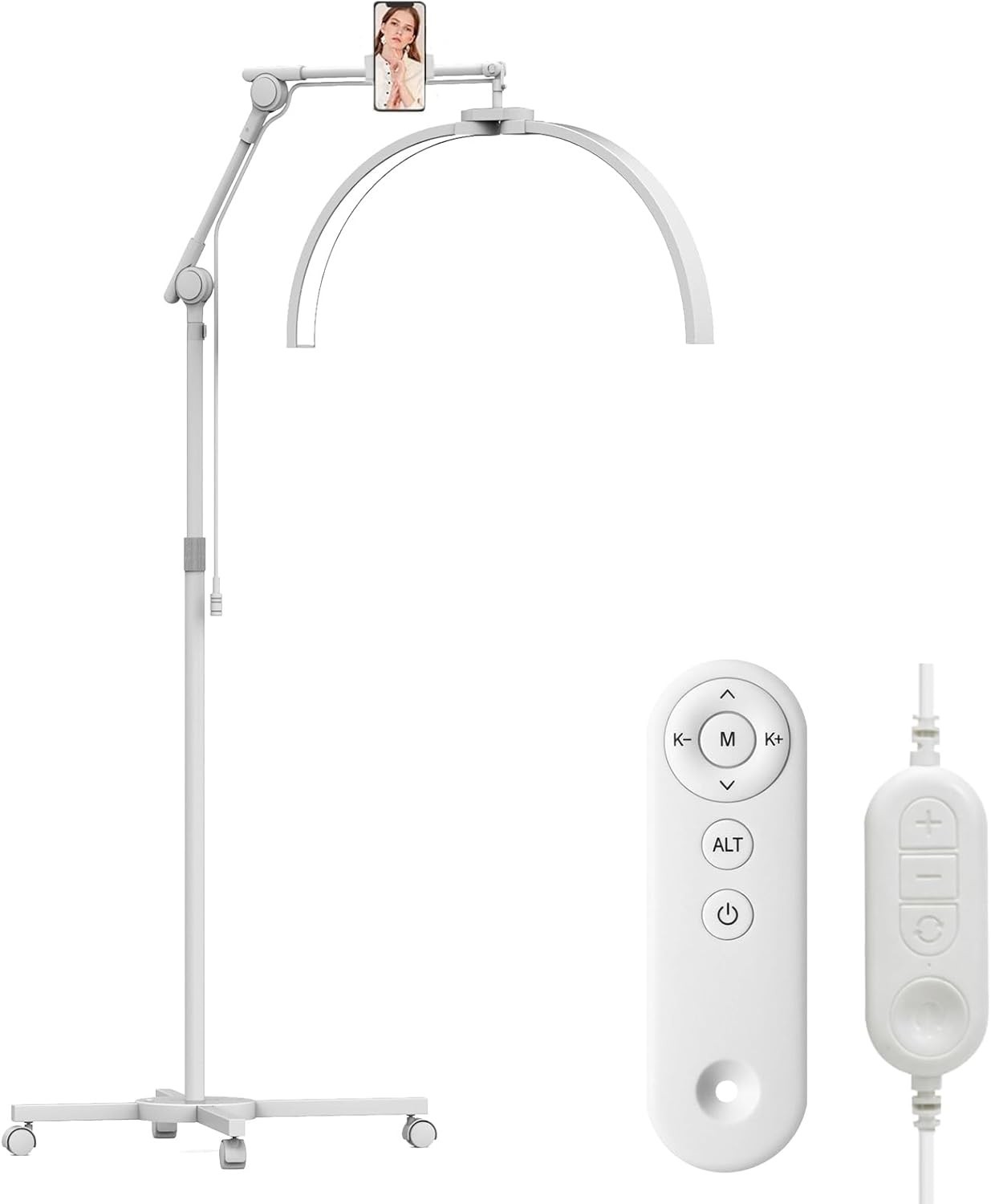 New Lash Light for Eyelash Tech: Upgraded Lash Lamp with Wheel Rolling Base