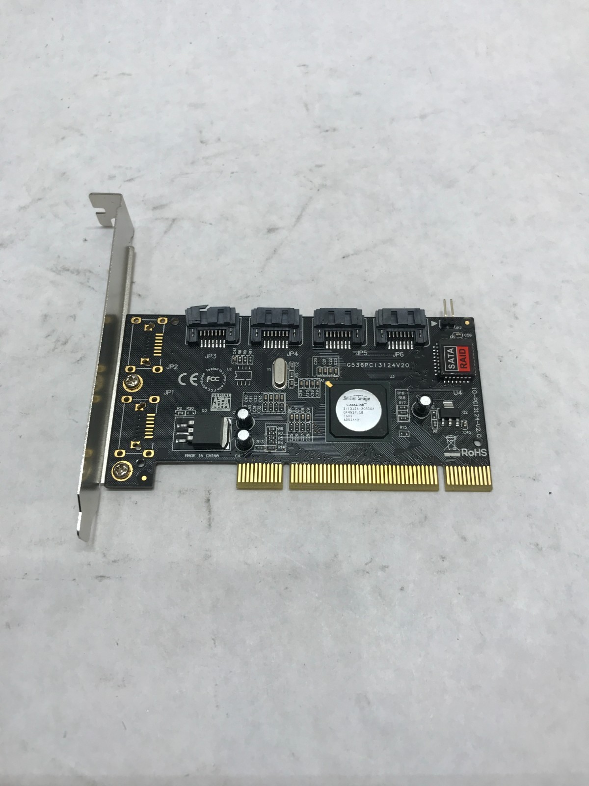 Syba SY-PCI40010 4 Port SATA II PCI RAID Card UNTESTED For Parts AS IS - DW