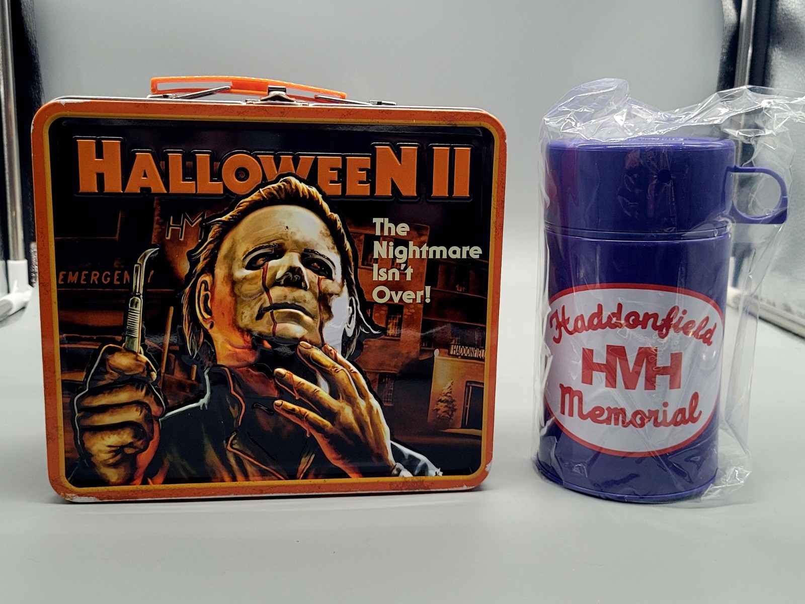 HALLOWEEN II METAL LUNCHBOX w/THERMOS FRIGHT RAGS BRAND NEW SOLD OUT rare horror