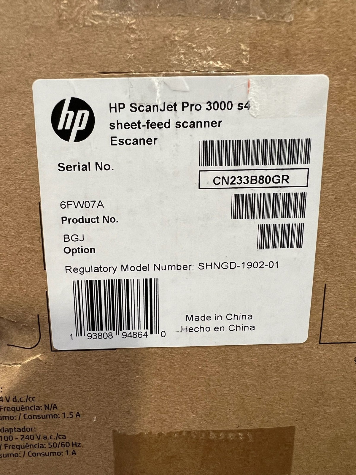 HP 6FW07A Scanjet Pro 3000 s4 Scanner - New open box!