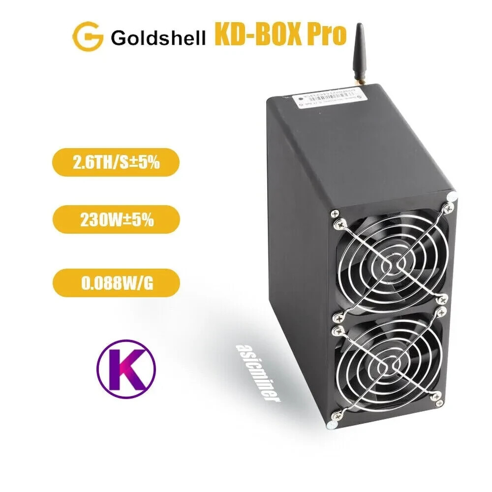Goldshell KD-BOX Pro Kadena KDA Crypto ASIC Miner 2.6TH/S, WIFI (No PSU)