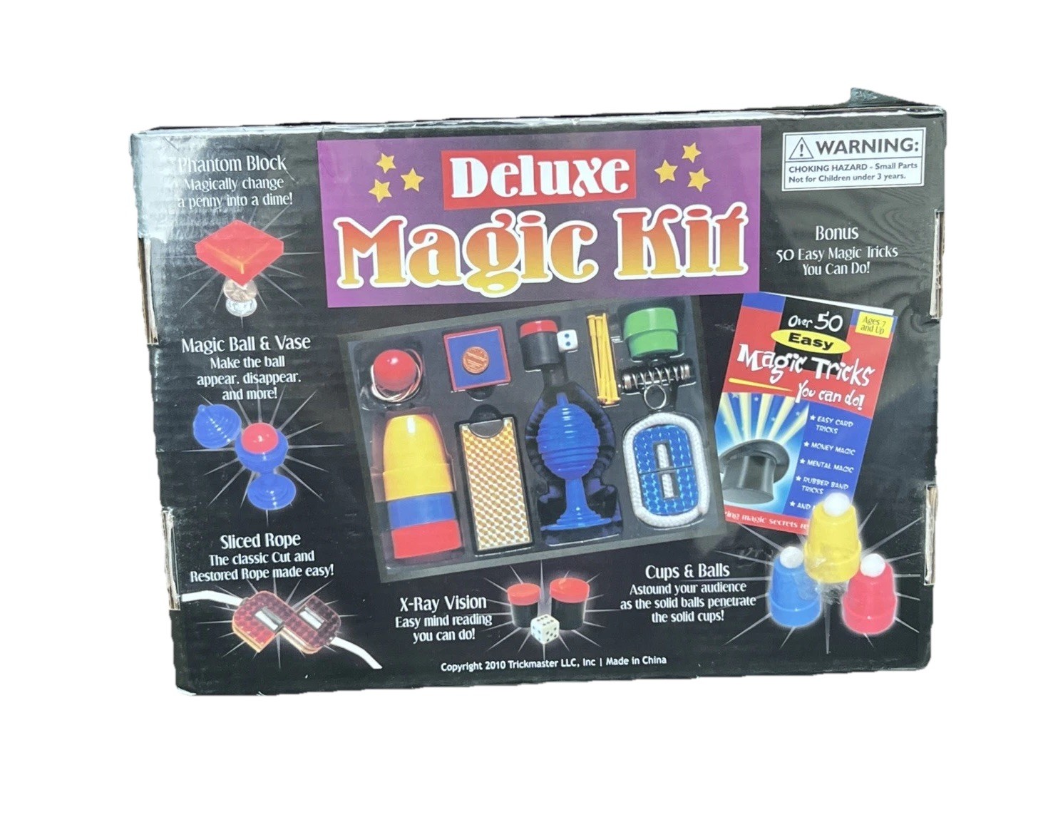 Hamners Deluxe Magic Kit 50+ tricks, Ages 7+. 2010 Trickmaster,Kidcore|Free Ship