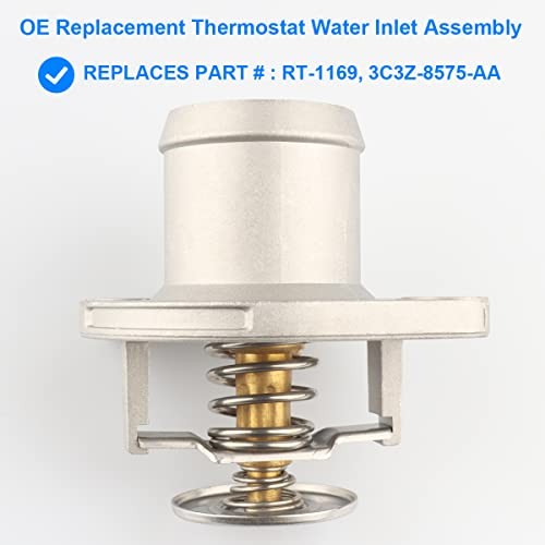 Engine Thermostat Assembly, Replace RT-1169, RT1169, 3C3Z-8575-AA, 3C3Z8575AA