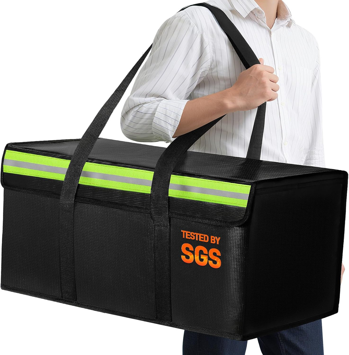 Extra Large Fireproof Document Bag 24x12x12 for Valuables and Photos