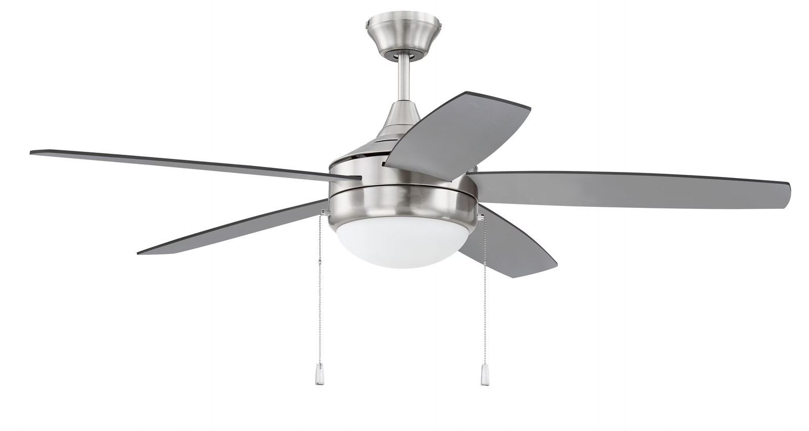 Brushed Polished Nickel 52"Ceiling Fan from the Phaze Energy Star 5 Collection