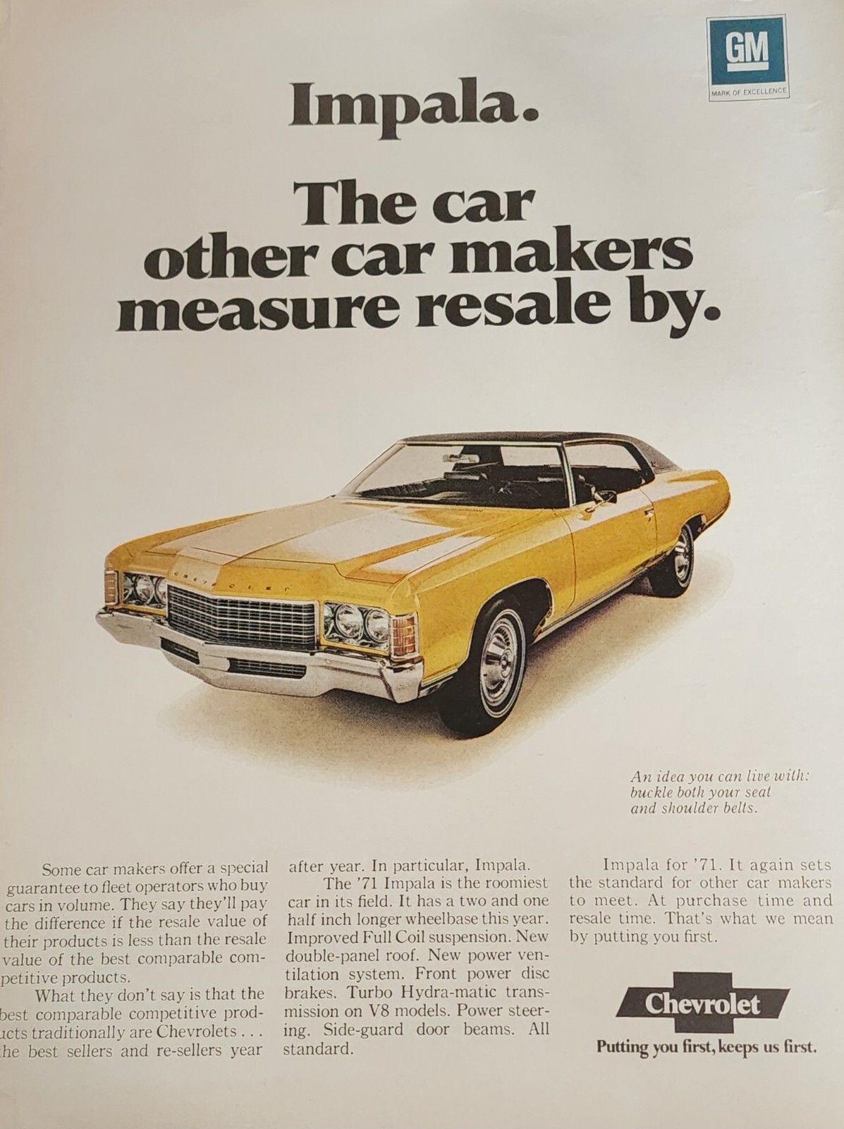 Chevy Impala Magazine Ad Photo Chevrolet Pic Advertisement Original