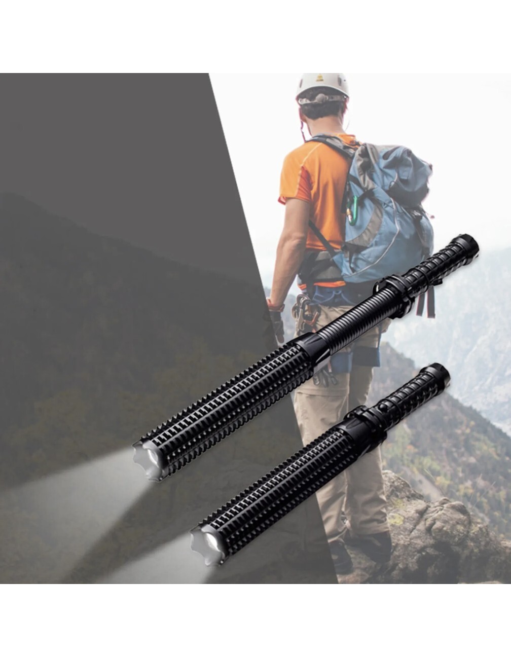 Flashlight Rechargeable Zoom Security Tactical Torch Camping Lamp