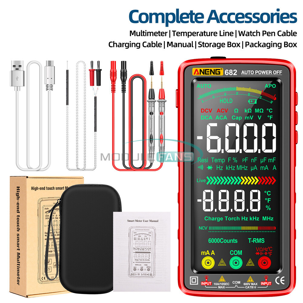 ANENG 683 682 681 Digital Multimeter AC/DC Capacitance Meter Diode Tester Tool