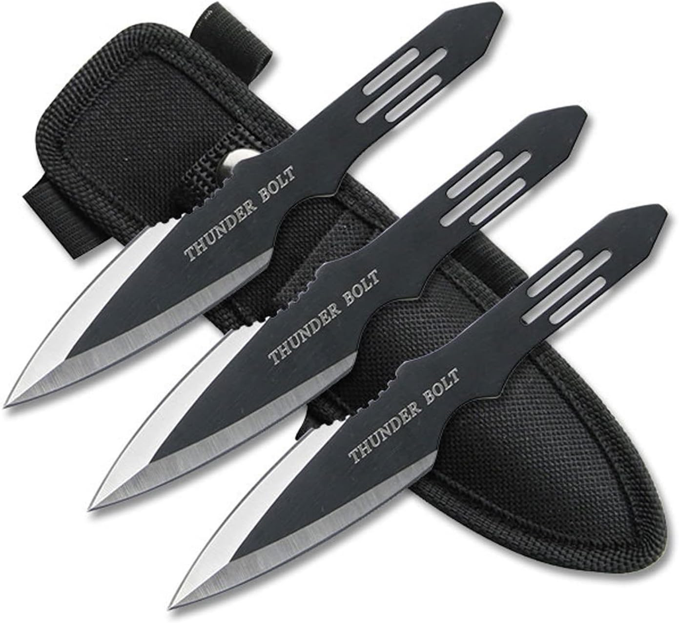 Throwing Knife Set – Set of 3 Throwers, Nylon Sheath, Well Balanced, Throwing Sp