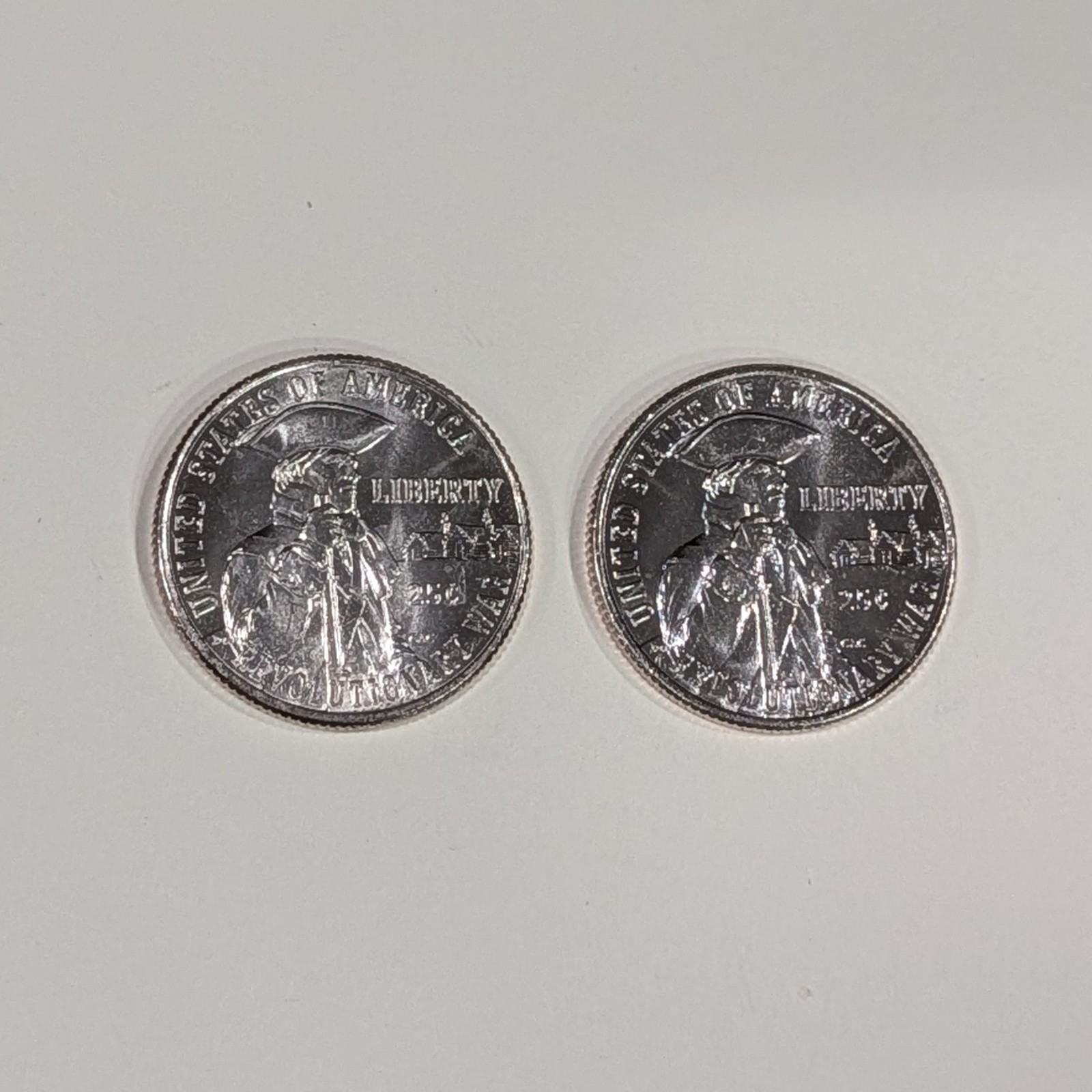 1776-2026 P&D Revolutionary War Quarter Uncirculated 2 Coin Set.
