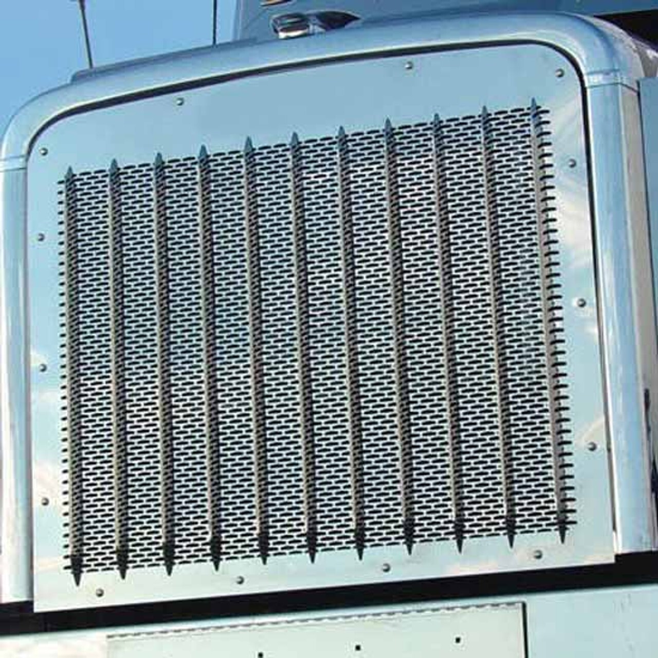 Stainless Steel Punched Grille W/ Freightliner Logo Holes For Freightliner Class