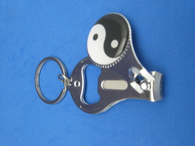 YING YANG SIGN LOGO KEY RING NAIL CLIPPER BOTTLE OPENER #233