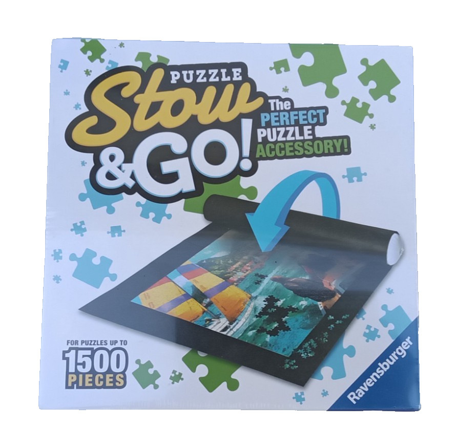 Puzzle Stow & Go! Felt Mat Roll & Store System w/ Tube & Straps – Brand New