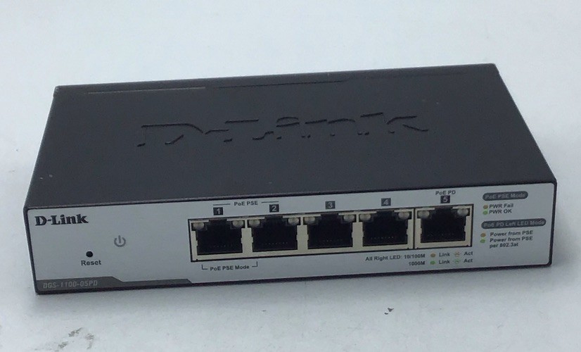 D-Link DGS-1100-05PD 5-Port Gigabit PoE-Powered Smart Managed Switch o688