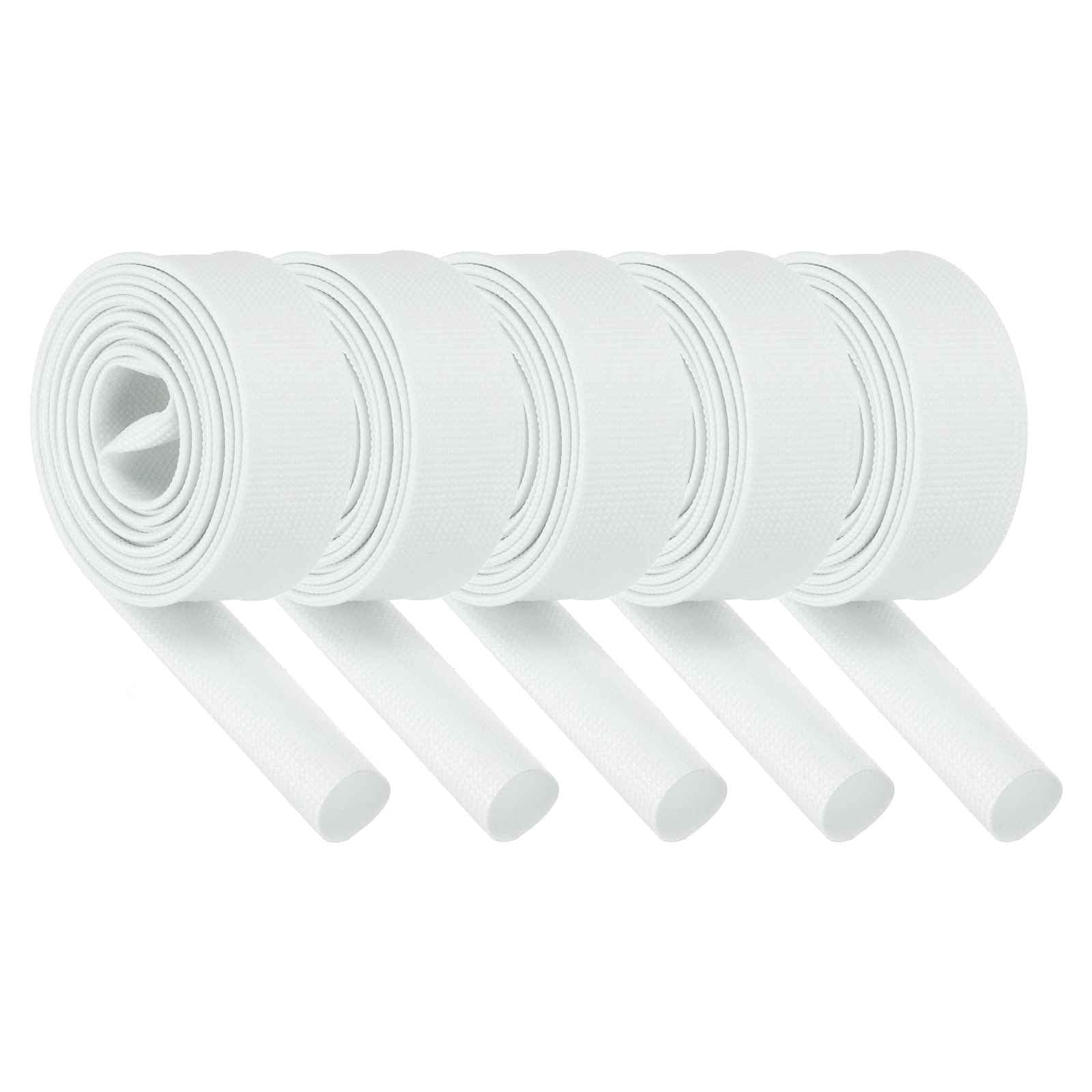 MECCANIXITY 5Pcs Wire Insulation Braid Fire Sleeve 6.6Ft 20mm ID High Temp Silic