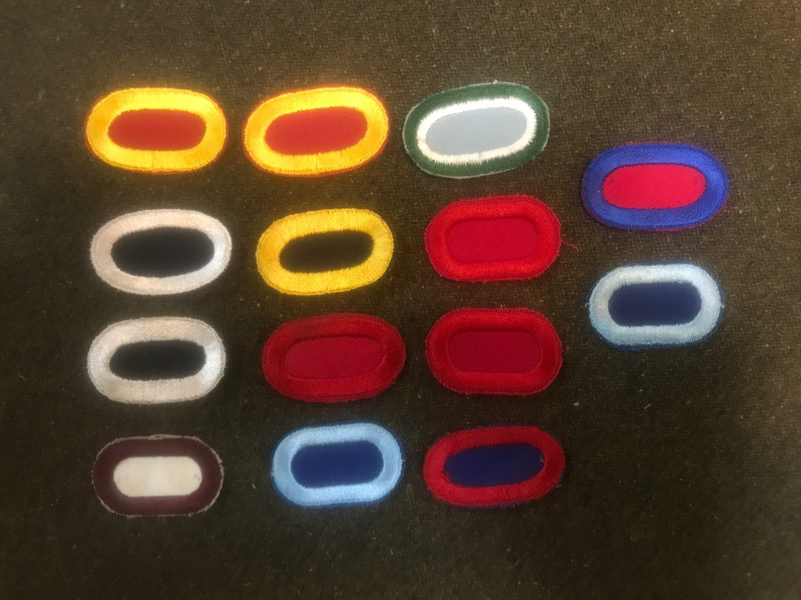 US Airborne Jump Wing Oval Lot - Fourteen (14) Ovals, Vintage Originals