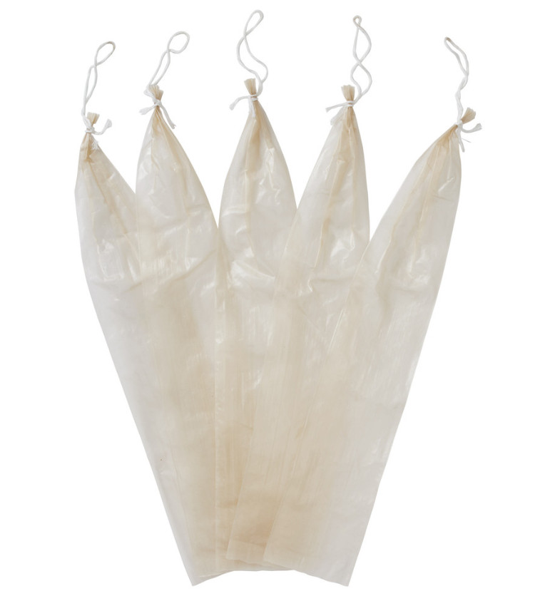 SAUSAGE CASINGS FOR LUNCH MEAT(4 inch x 20 inch) CLEAR FIBROUS 10 COUNT.