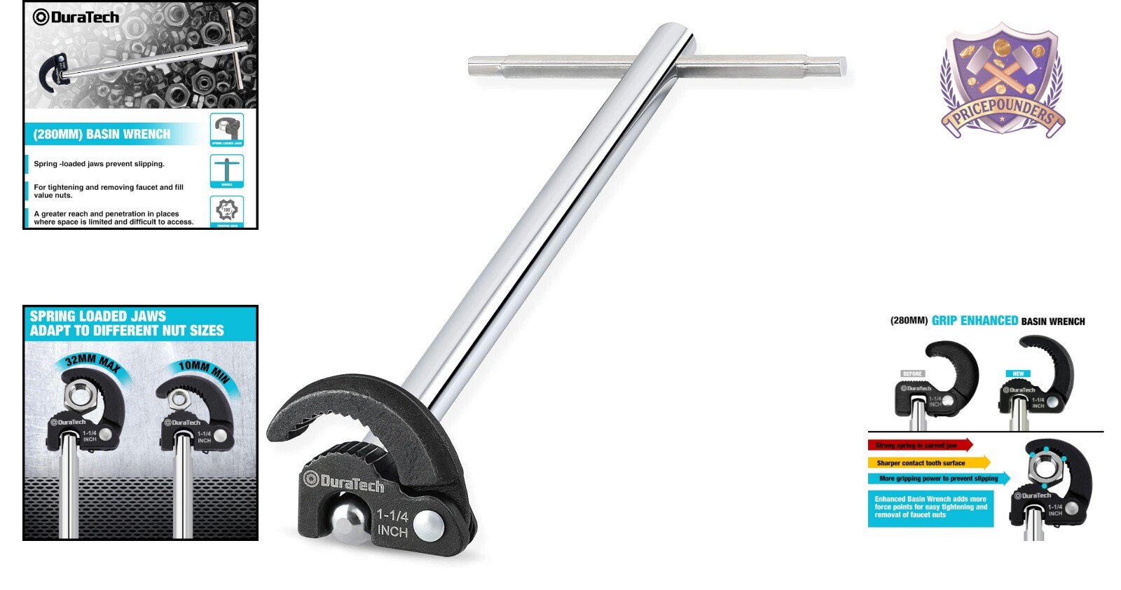 11" Adjustable Basin Wrench for Professionally Efficient Plumbing Repairs