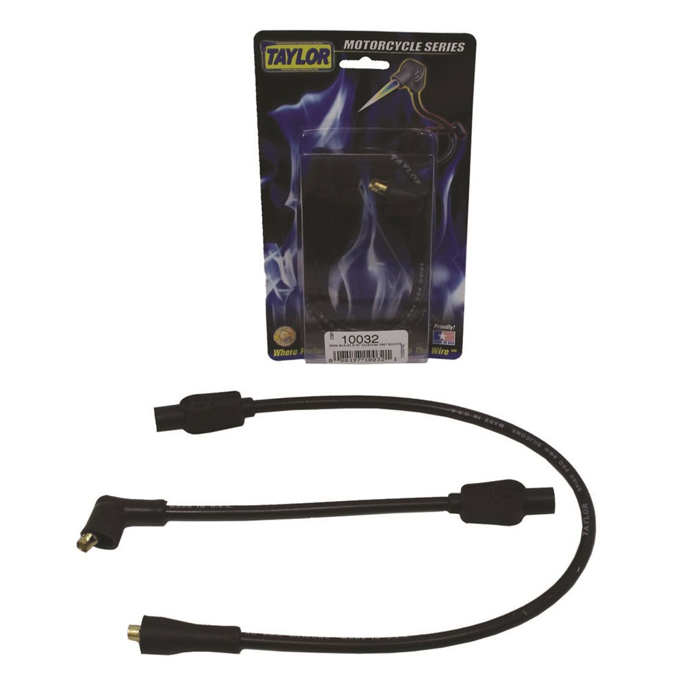 Taylor Spark Plug Wire Set 10032; Spiro Pro 8mm Black for Harley Davidson