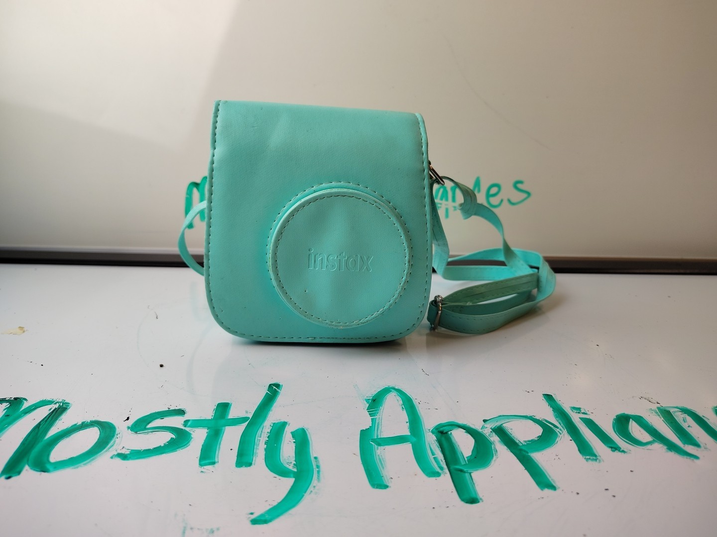 Fujifilm Instax Mini 7S Teal Instant Camera  & Instax Case. Tested Works