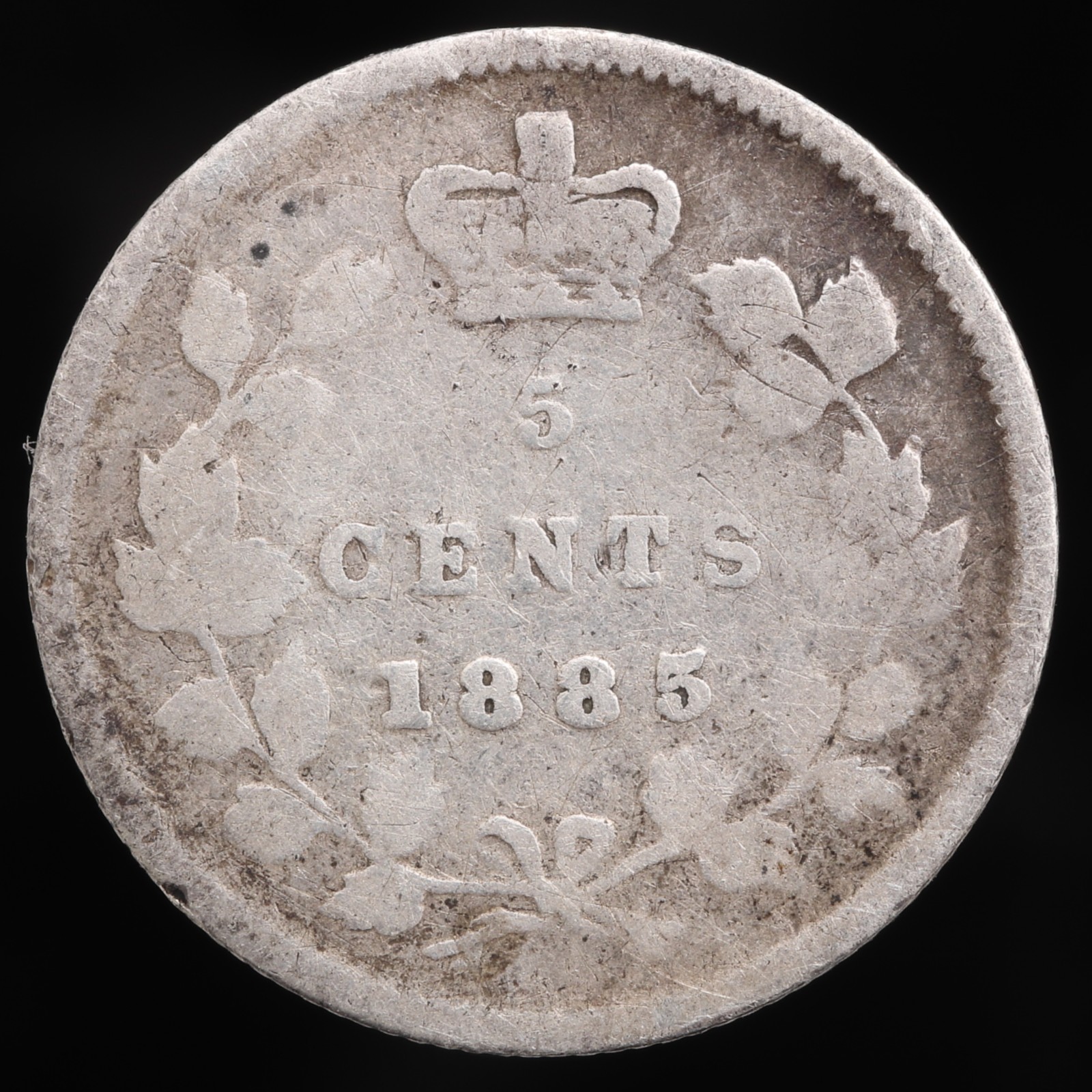 1885 Canada 5 cents large 5
