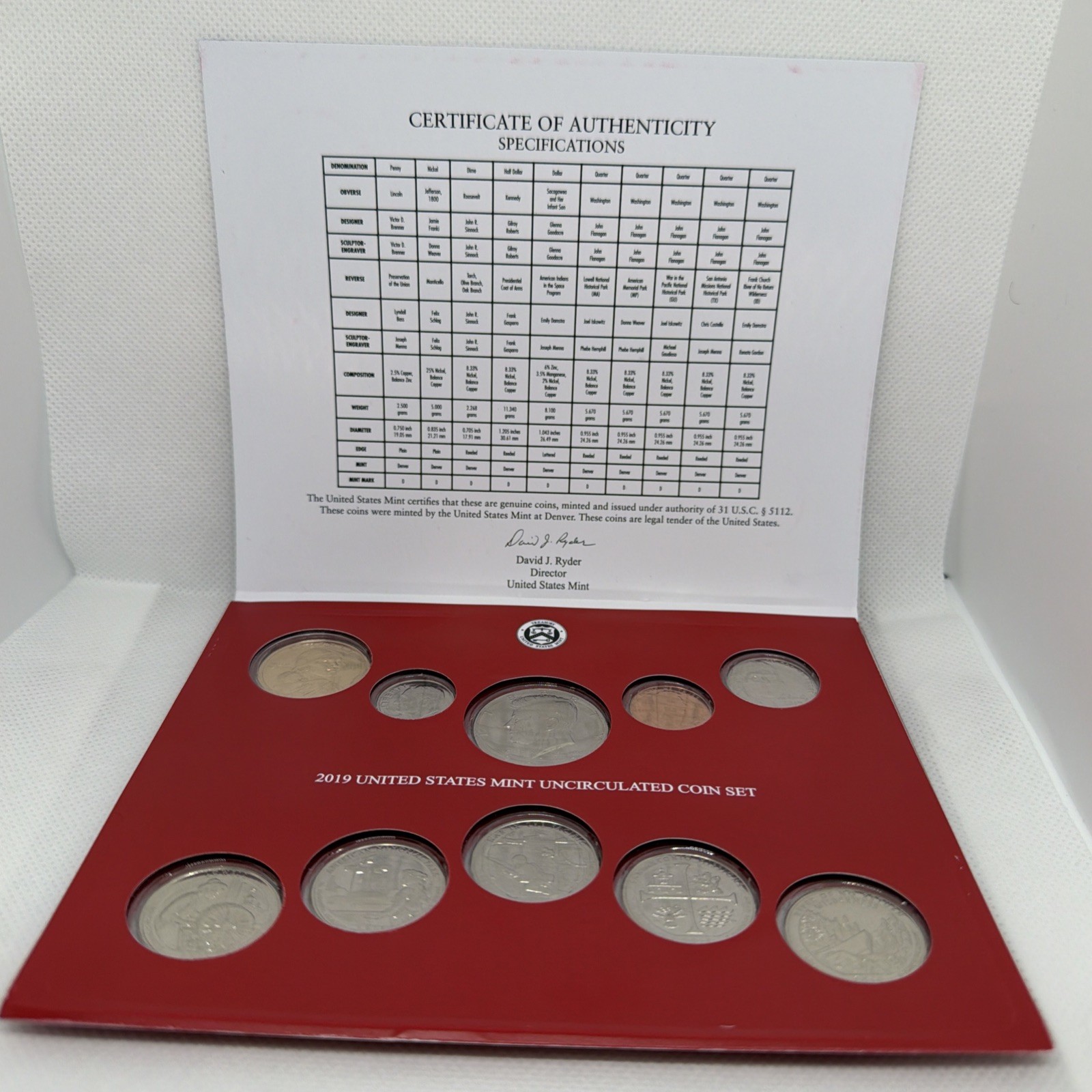 🔥🔥🔥 2019 U.S. Mint Uncirculated Coin Set Denver Mint #224