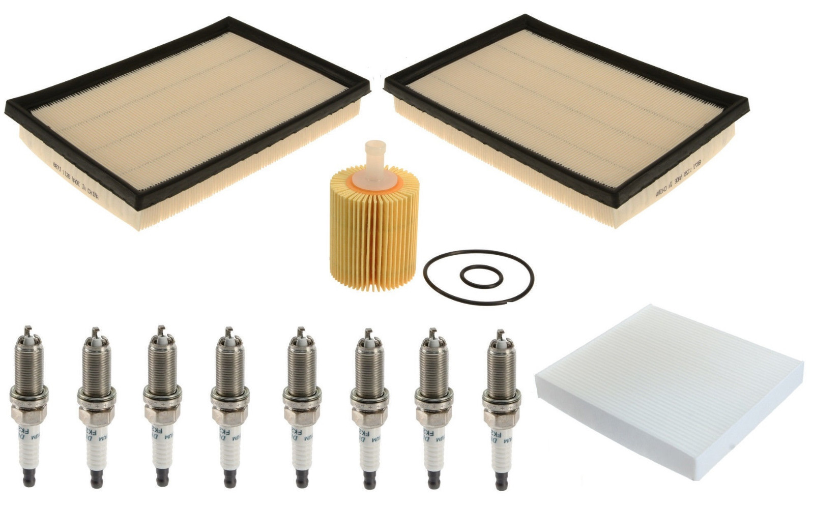 Tune Up Kit Oil Cabin and 2 Air Filters Spark Plugs for Lexus LS460 LS600h 07-14