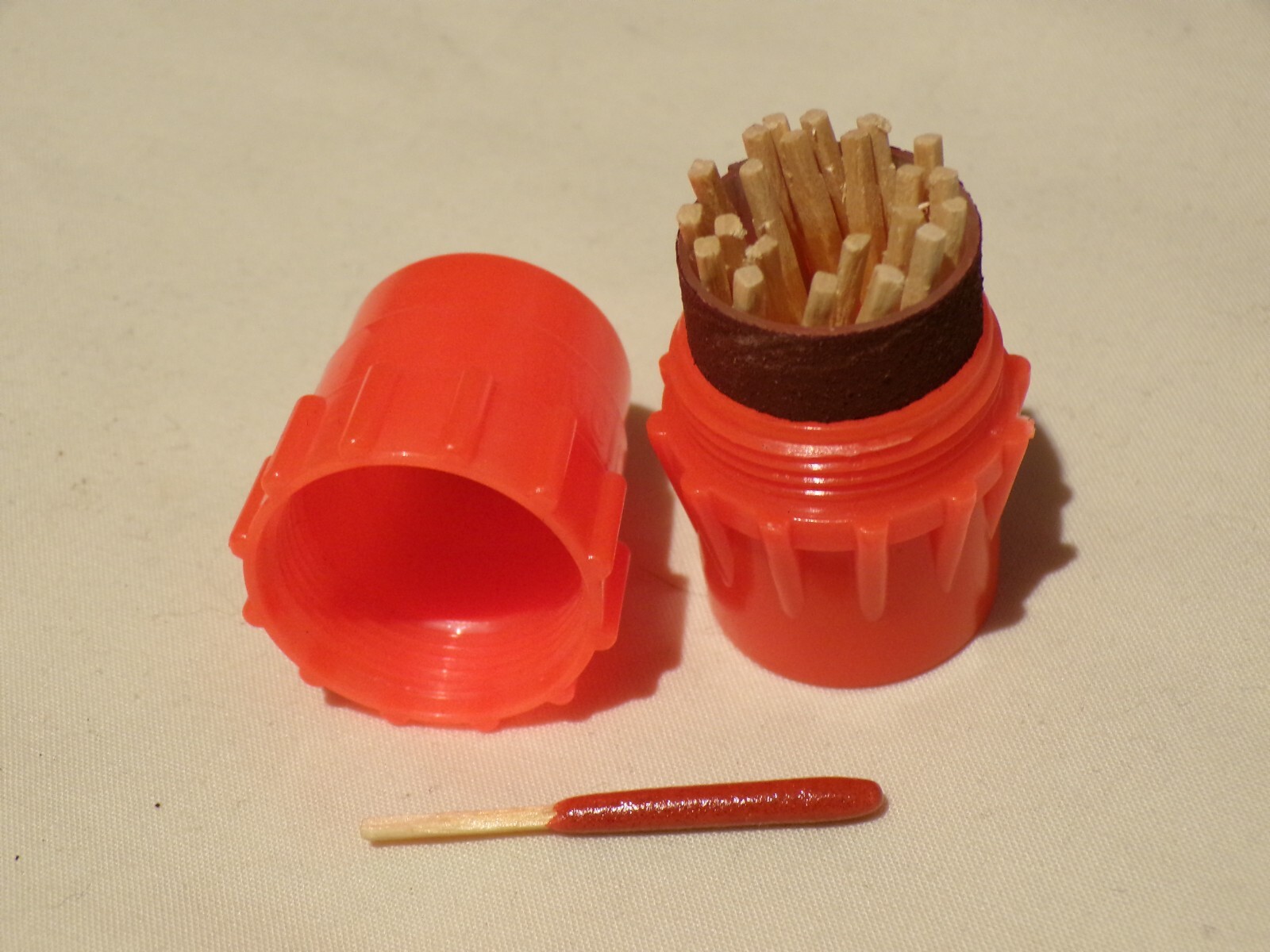 Cyclone Waterproof & Windproof Matches – Water Tight Cylinder 20+ Strikes – Used