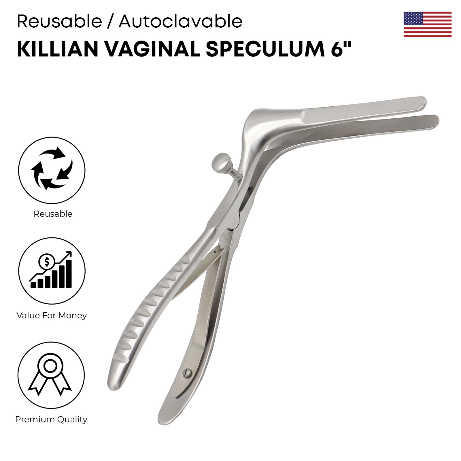 KILLIAN Septum 7.6cm Nasal Speculum Stainless Steel Premium Surgical Instruments