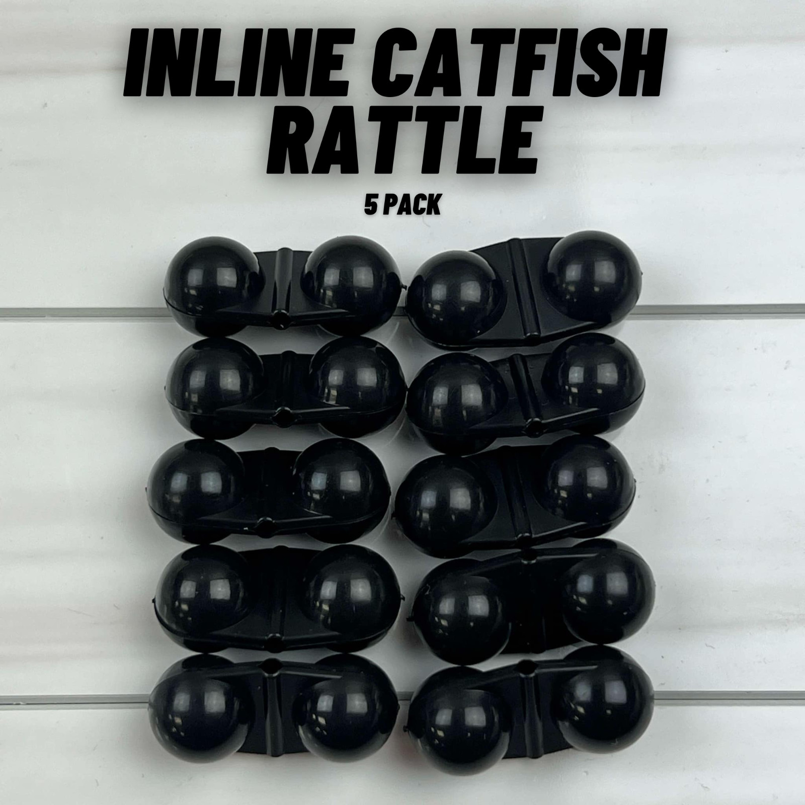 In-Line Catfish Striper Line Rattles 10Pk Fishing Lure Tackle Black Catfishing