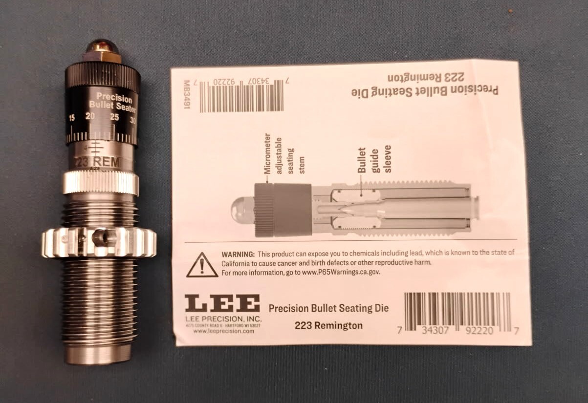 Lee Rifle Precision Micrometer Bullet Seating Die FAST SAME DAY SHIPPING