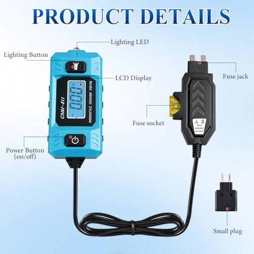 Automotive Circuit Fault Probe Tester, 20A 48V High Precision Current Tester,
