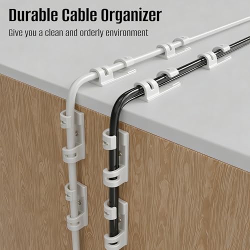 50 Pcs Self Adhesive Cable Clips,Upgraded Cable Management with Screw