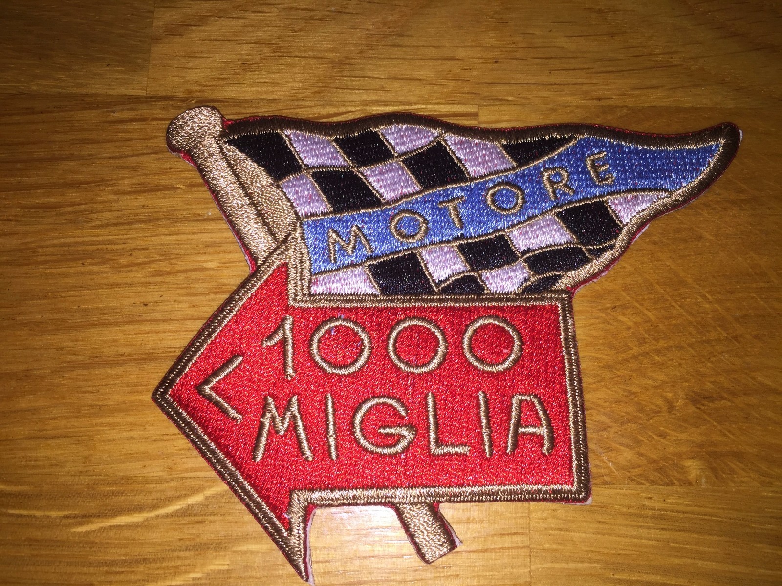 1000 MILLE MIGLIA ARROW RALLY FERRARI LOTUS FIAT ITALY RACING FLAG PATCH