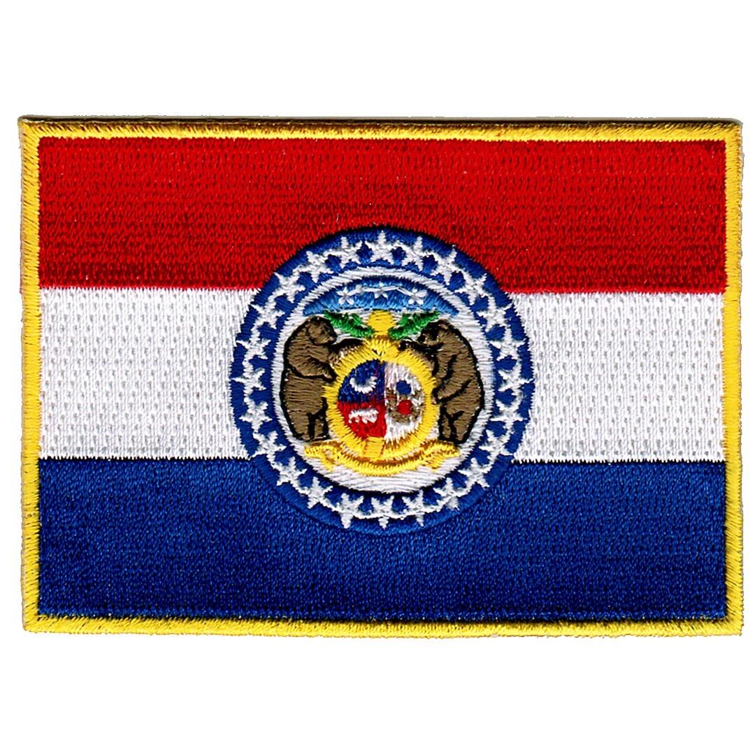 MISSOURI STATE FLAG PATCH SHOW ME applique emblem embroidered iron-on ST LOUIS