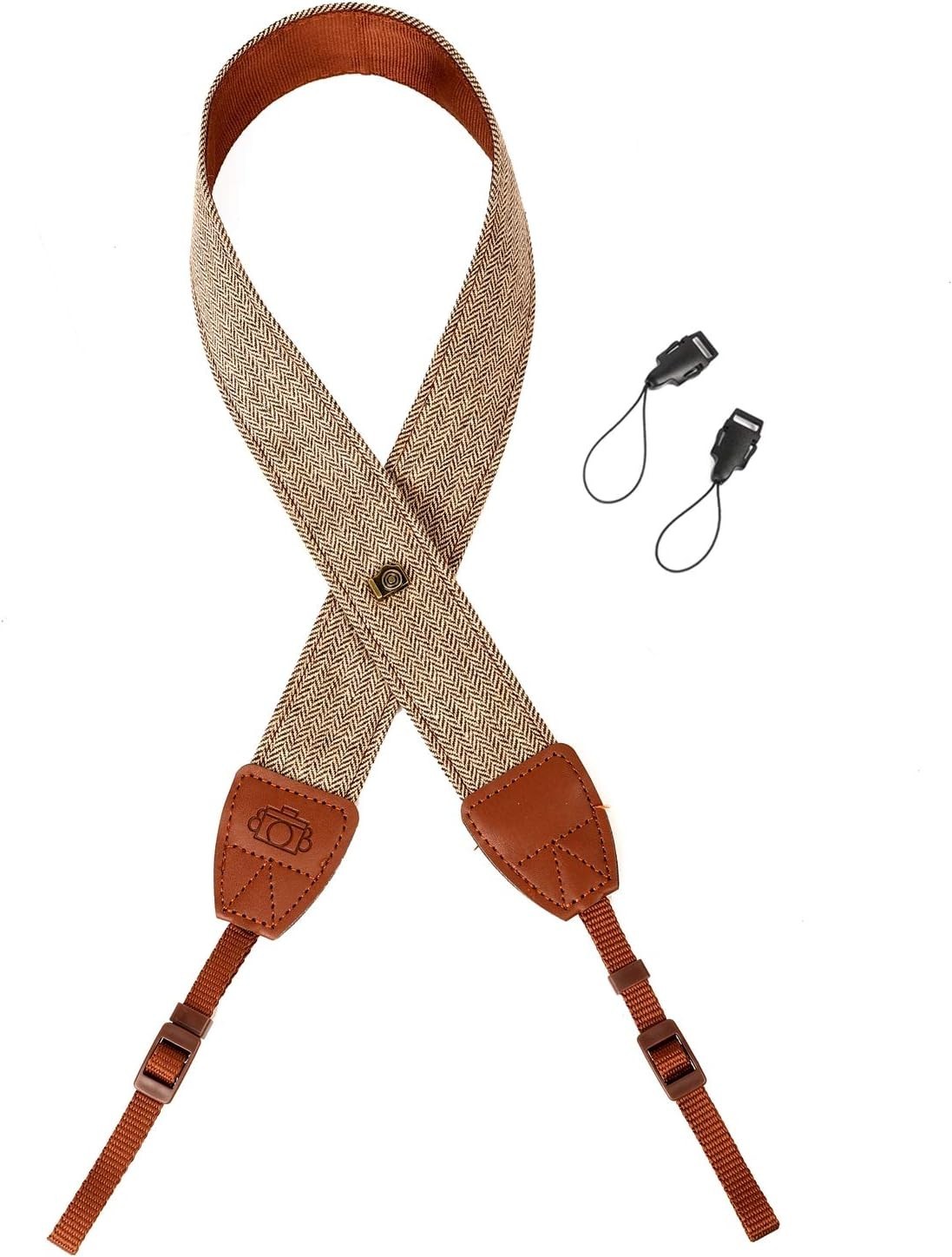 Stylish Brown Canvas Strap with Quick Release - Perfect for DSLRs and Binoculars
