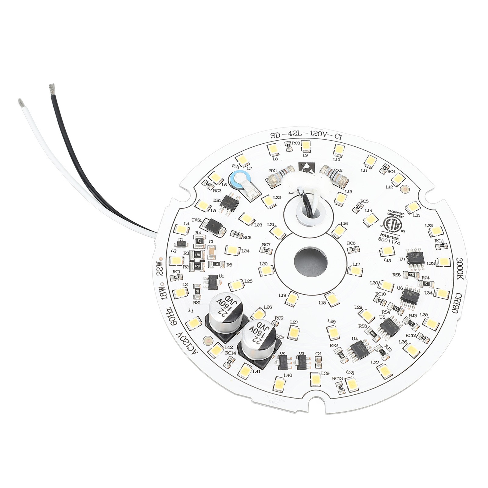 3000K Ceiling Fan Light Replacement Panel 18W Dimmable LED Board Warm Light
