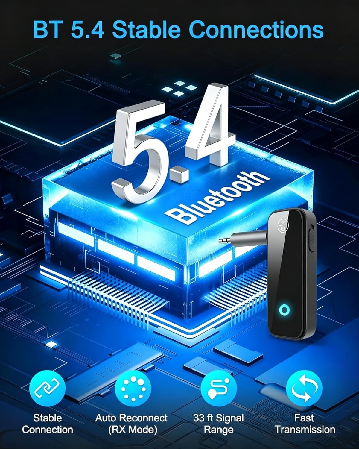 Portable Bluetooth Receiver-Transmitter for Seamless Audio Streaming on the Go