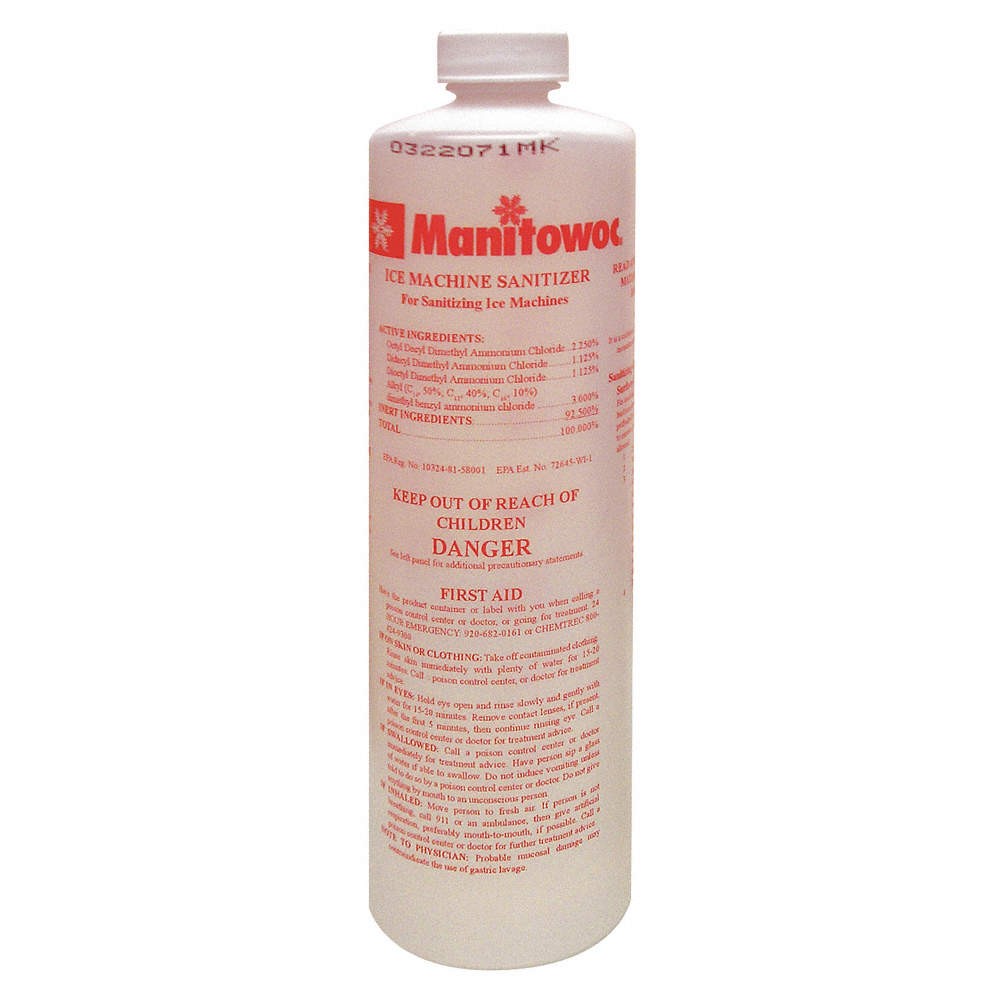 MANITOWOC 5164 Ice Machine Sanitizer,16 oz.,Clear 10L485