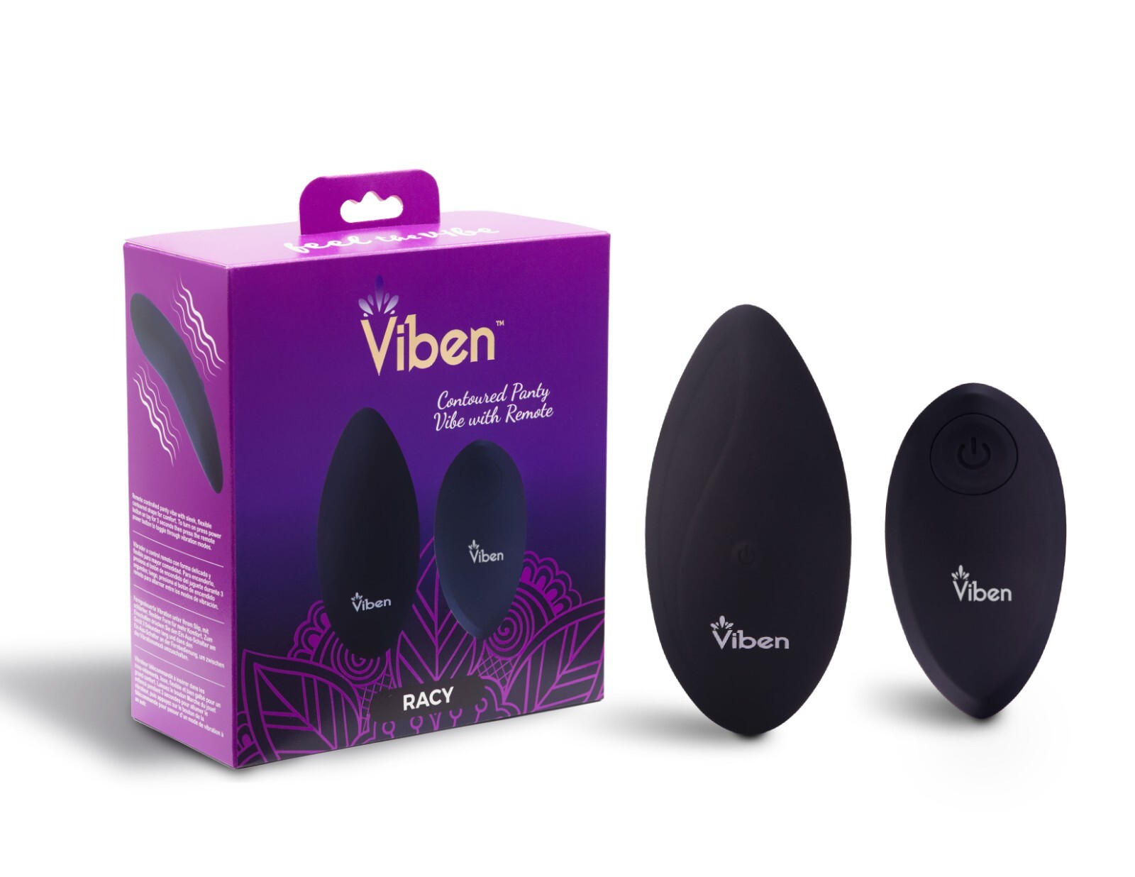 Viben Racy Remote Control 10 Function Panty Vibrator Vibe Black