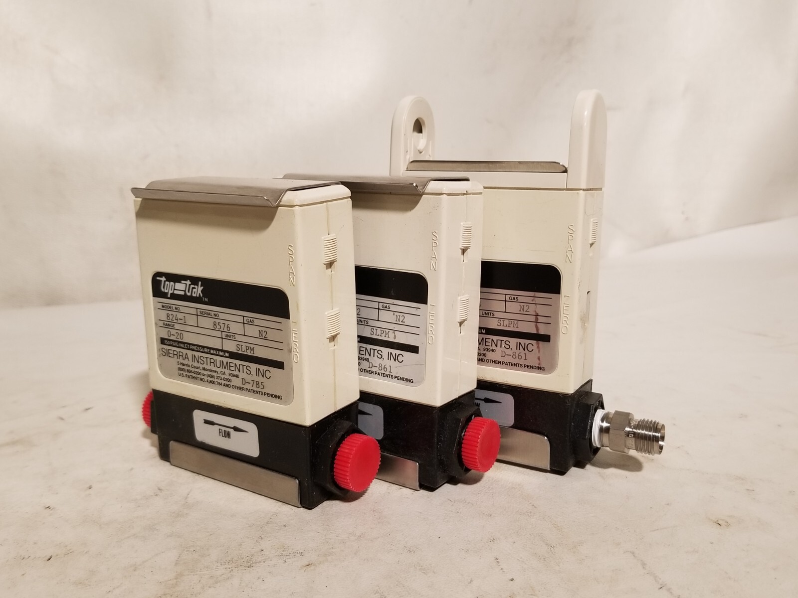 Sierra Instruments top-trak 824-1, gas flow meter, N2 gas, 0-20SLPM, 150PSIG max