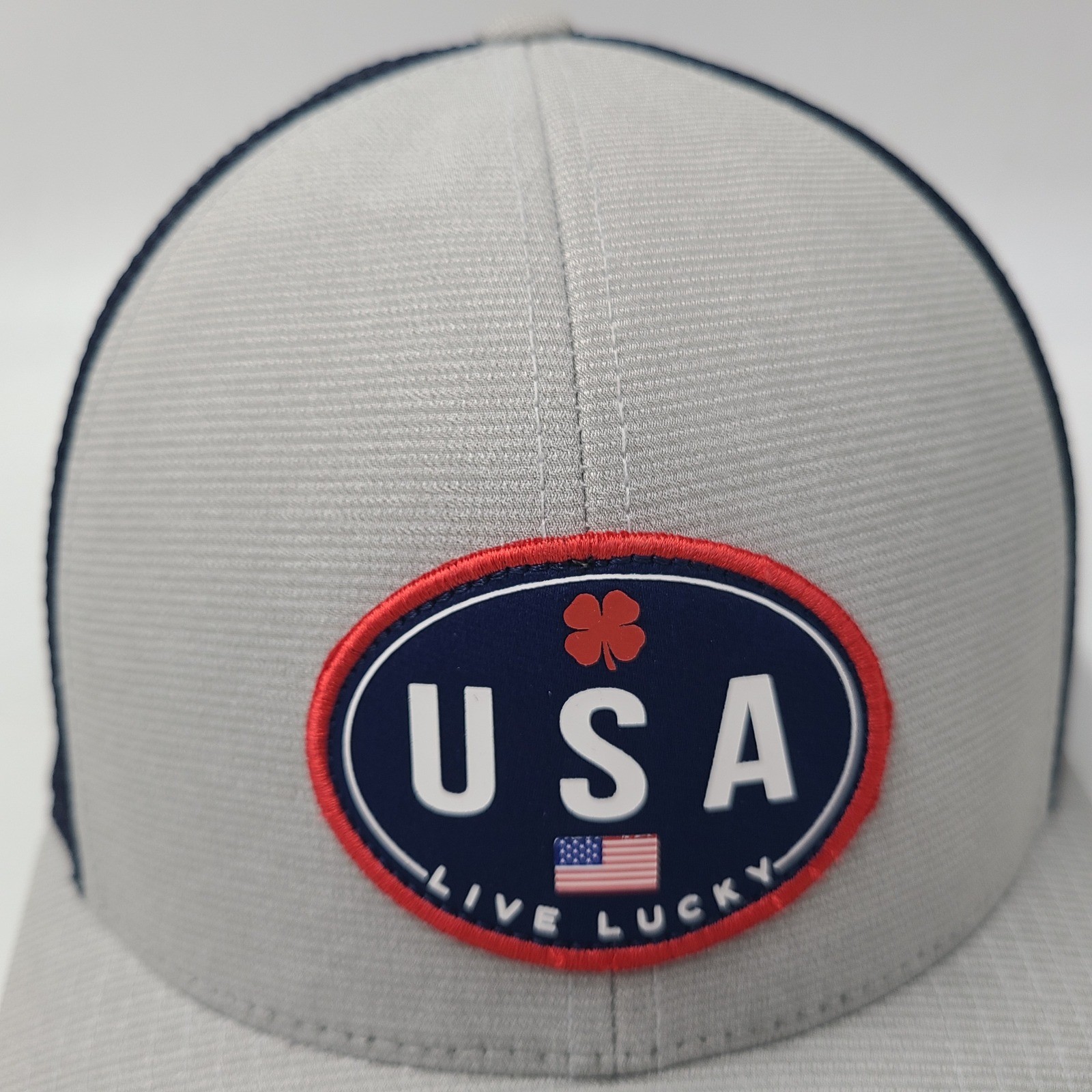 Black Clover Hat Snapback Trucker Mesh Gray Blue USA Live Lucky Patch Golf Men